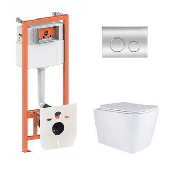 Готовое решение Qtap для ванной комнаты: подвесной унитаз Tern Ultra Quiet 525 x 345 x 360 + комплект инсталляции Nest 4 в 1 (круглая клавиша Chrome) Готовое решение Qtap для ванной комнаты: подвесной унитаз Tern Ultra Quiet 525 x 345 x 360 + комплект инсталляции Nest 4 в 1 (круглая клавиша Chrome)