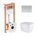 Готовое решение Qtap для ванной комнаты: подвесной унитаз Tern Ultra Quiet 525 x 345 x 360 + комплект инсталляции Nest 4 в 1 (круглая клавиша Satin)