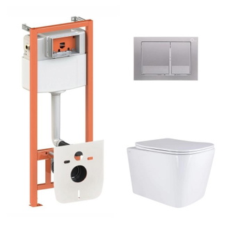 Готовое решение Qtap для ванной комнаты: подвесной унитаз Tern Ultra Quiet 525 x 345 x 360 + комплект инсталляции Nest 4 в 1 (квадратная клавиша Satin) Готовое решение Qtap для ванной комнаты: подвесной унитаз Tern Ultra Quiet 525 x 345 x 360 + комплект инсталляции Nest 4 в 1 (квадратная клавиша Satin)