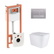 Готовое решение Qtap для ванной комнаты: подвесной унитаз Tern Ultra Quiet 525 x 345 x 360 + комплект инсталляции Nest 4 в 1 (квадратная клавиша Satin)