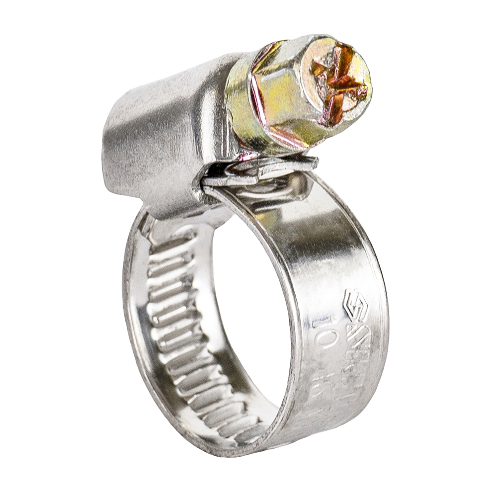 Хомут черв'ячний Sigma нержавіючий 9 мм D10-16 мм 25 шт Хомут черв'ячний Sigma нержавіючий 9 мм D10-16 мм 25 шт