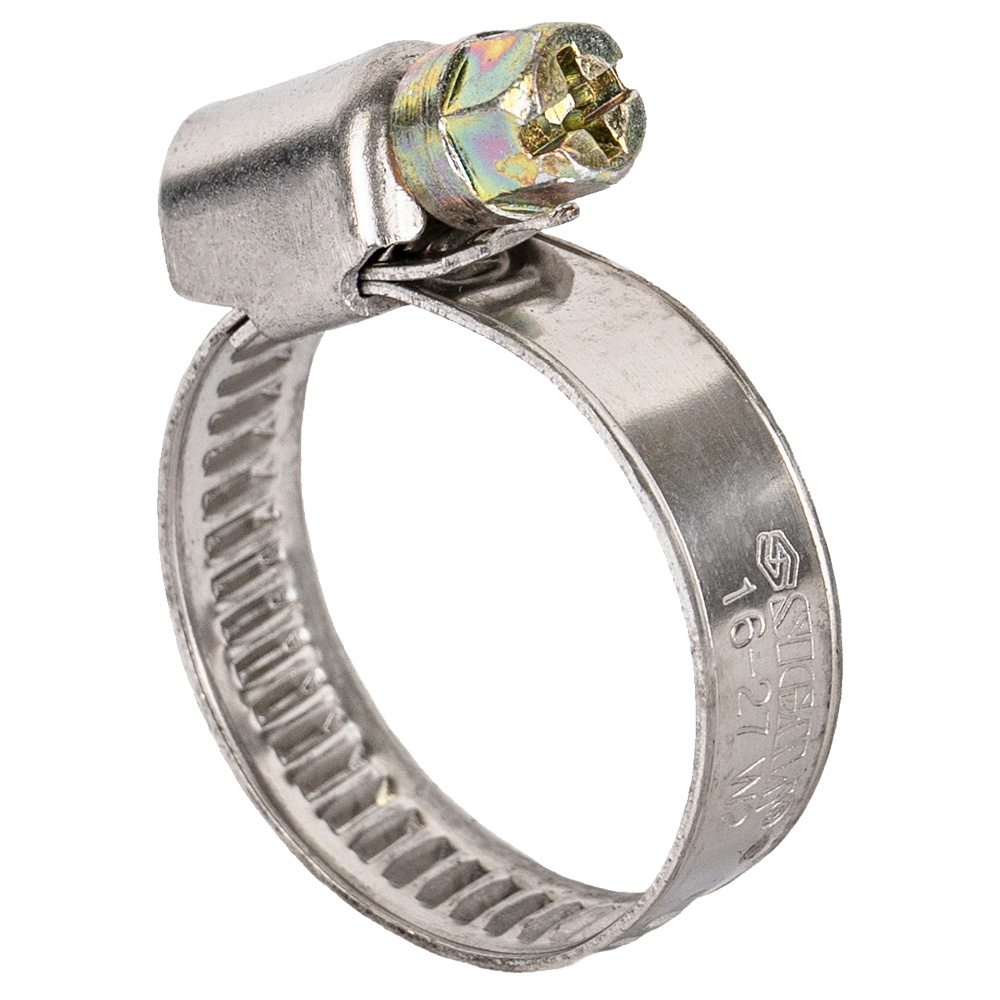 Хомут черв'ячний Sigma нержавіючий 9 мм D16-27 мм 25 шт