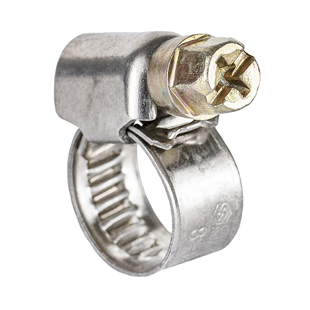 Хомут черв'ячний Sigma нержавіючий 9 мм D8-12 мм 25 шт Хомут черв'ячний Sigma нержавіючий 9 мм D8-12 мм 25 шт