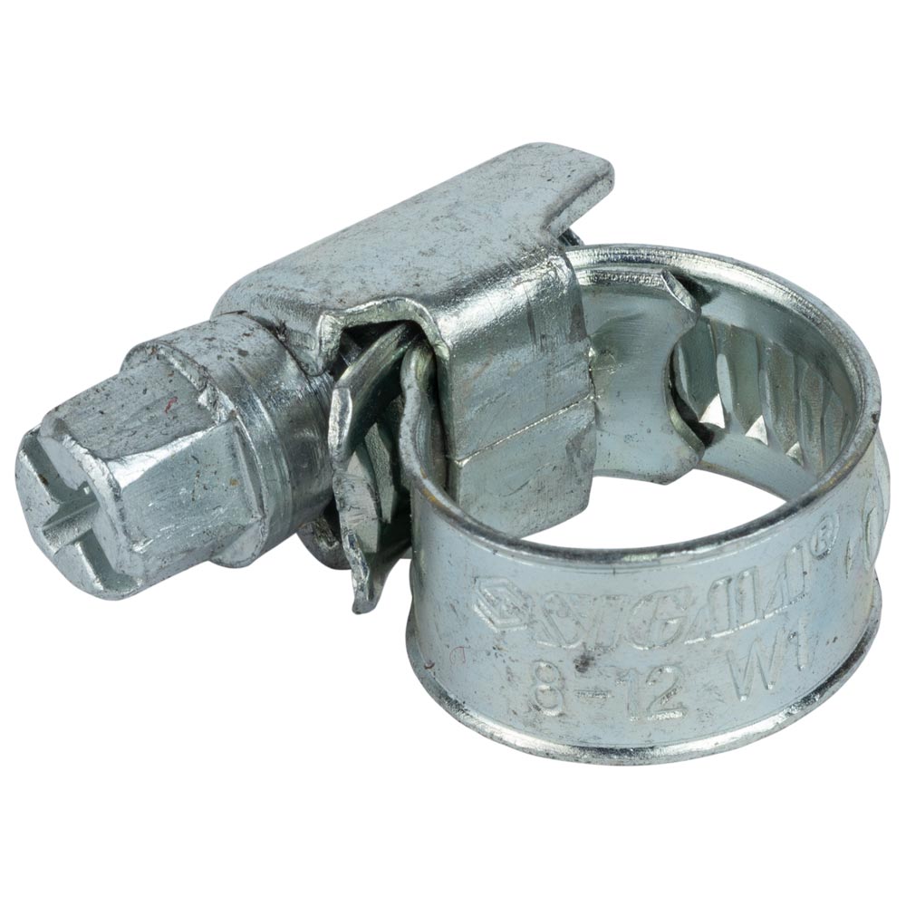 Хомут черв'ячний Sigma оцинкований 9 мм D8-12 мм 25 шт Хомут черв'ячний Sigma оцинкований 9 мм D8-12 мм 25 шт