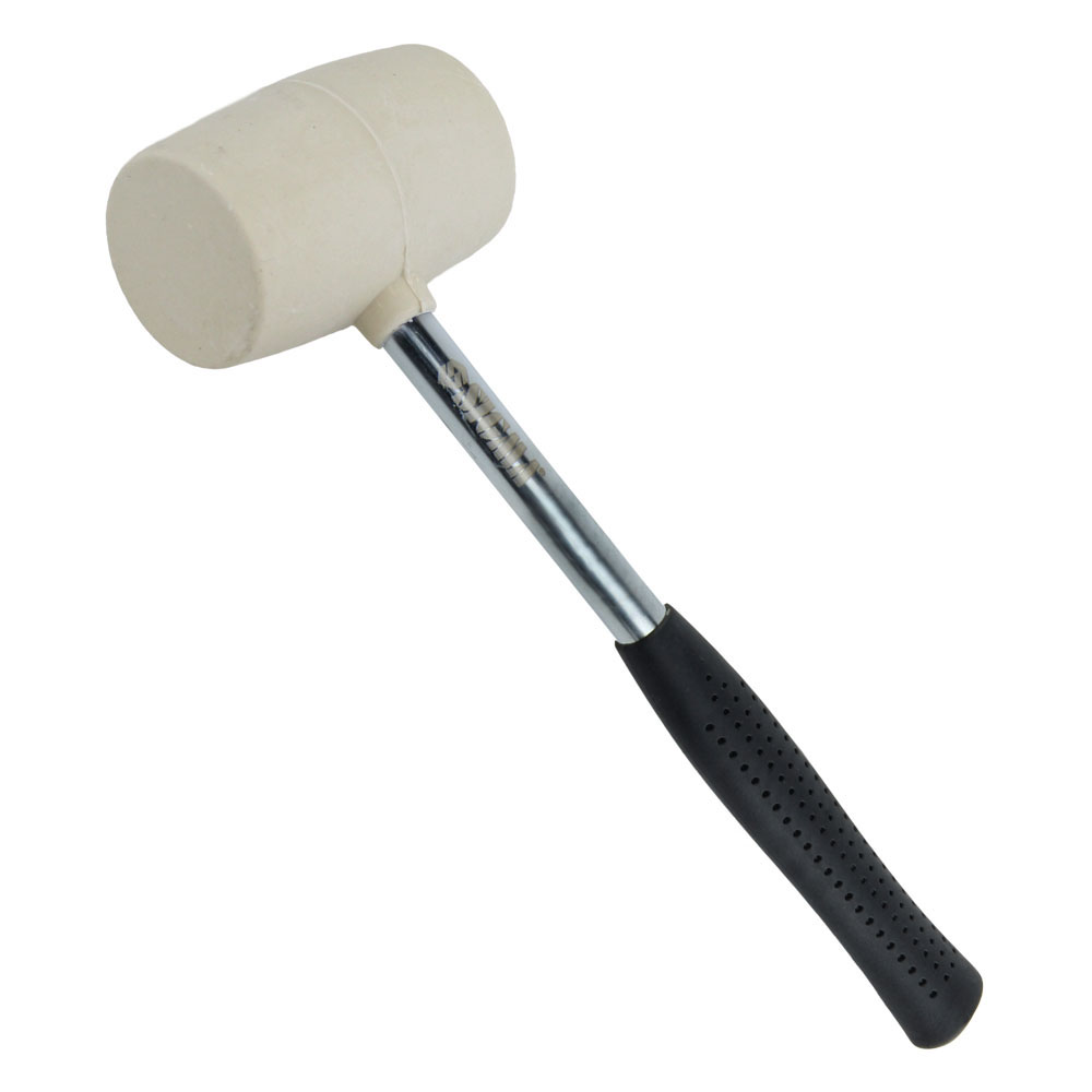 Киянка Sigma гумова біла 225 г металева обгумована рукоятка Киянка Sigma гумова біла 225 г металева обгумована рукоятка