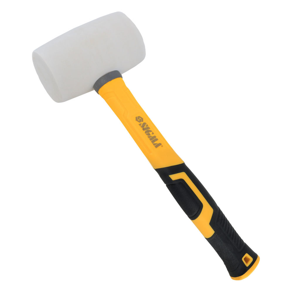 Киянка Sigma гумова біла 450 г фібергласова рукоятка Киянка Sigma гумова біла 450 г фібергласова рукоятка
