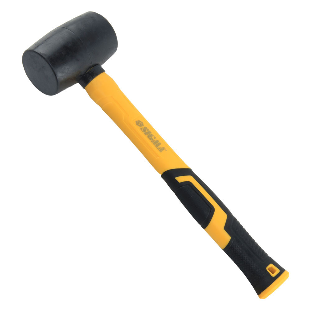 Киянка Sigma гумова чорна 225 г фібергласова рукоятка Киянка Sigma гумова чорна 225 г фібергласова рукоятка
