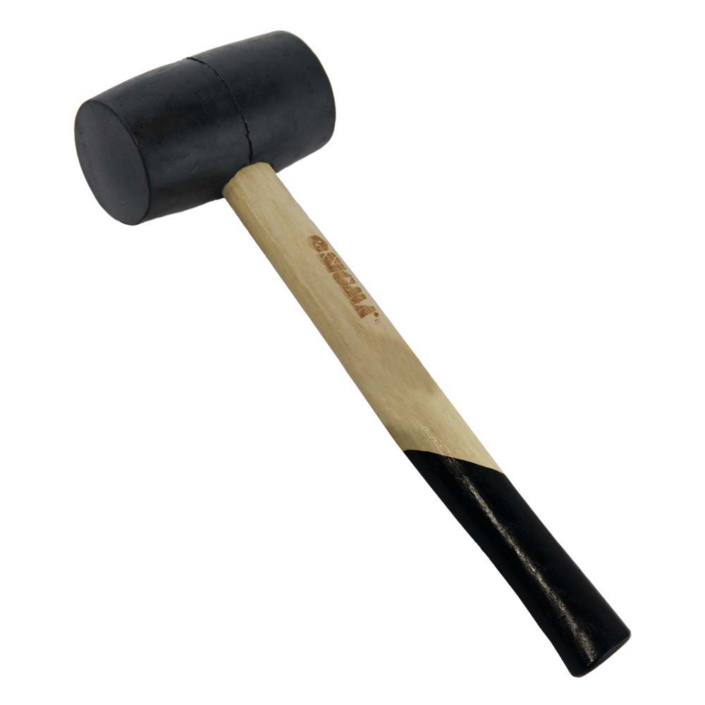 Киянка Sigma гумова чорна 340 г дерев'яна рукоятка