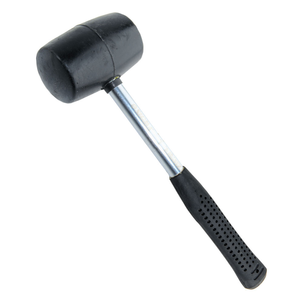 Киянка Sigma гумова чорна 450 г металева обгумована рукоятка Киянка Sigma гумова чорна 450 г металева обгумована рукоятка