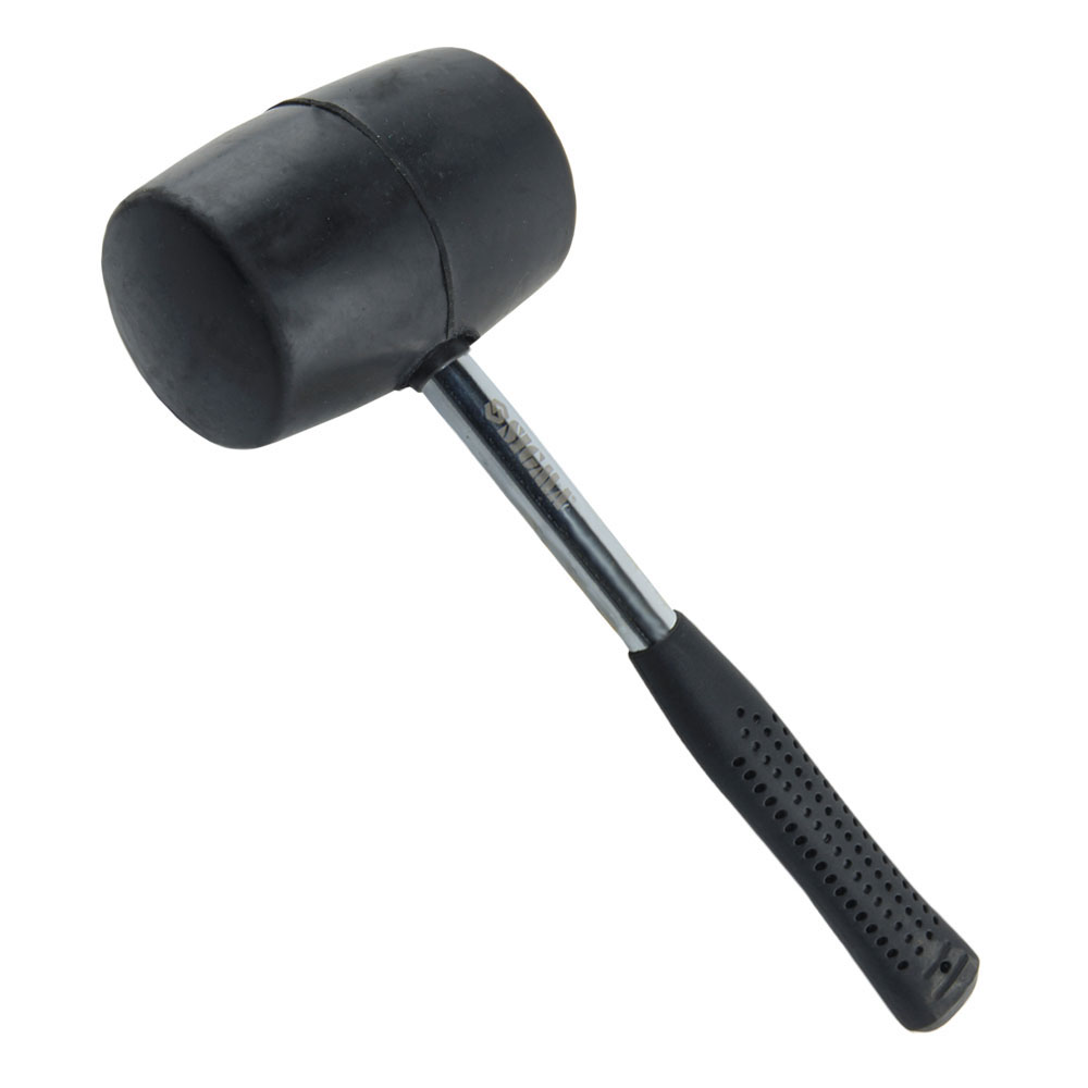 Киянка Sigma гумова чорна 900 г металева обгумована рукоятка Киянка Sigma гумова чорна 900 г металева обгумована рукоятка