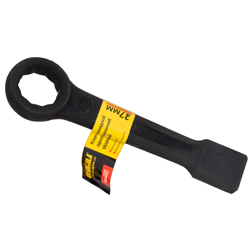 Ключ накидний Sigma CrV односторонній ударний 27 мм