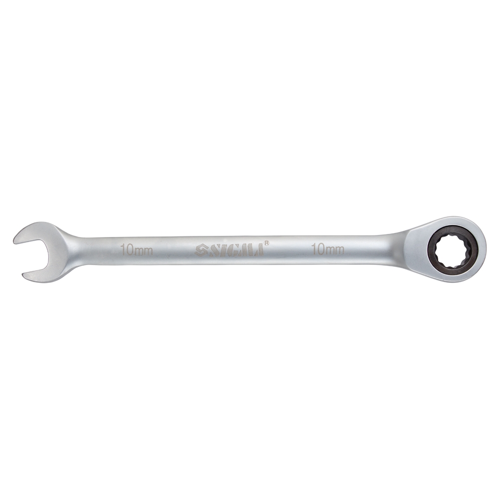 Ключ ріжково-накидний Sigma CrV з тріскачкою 10 мм