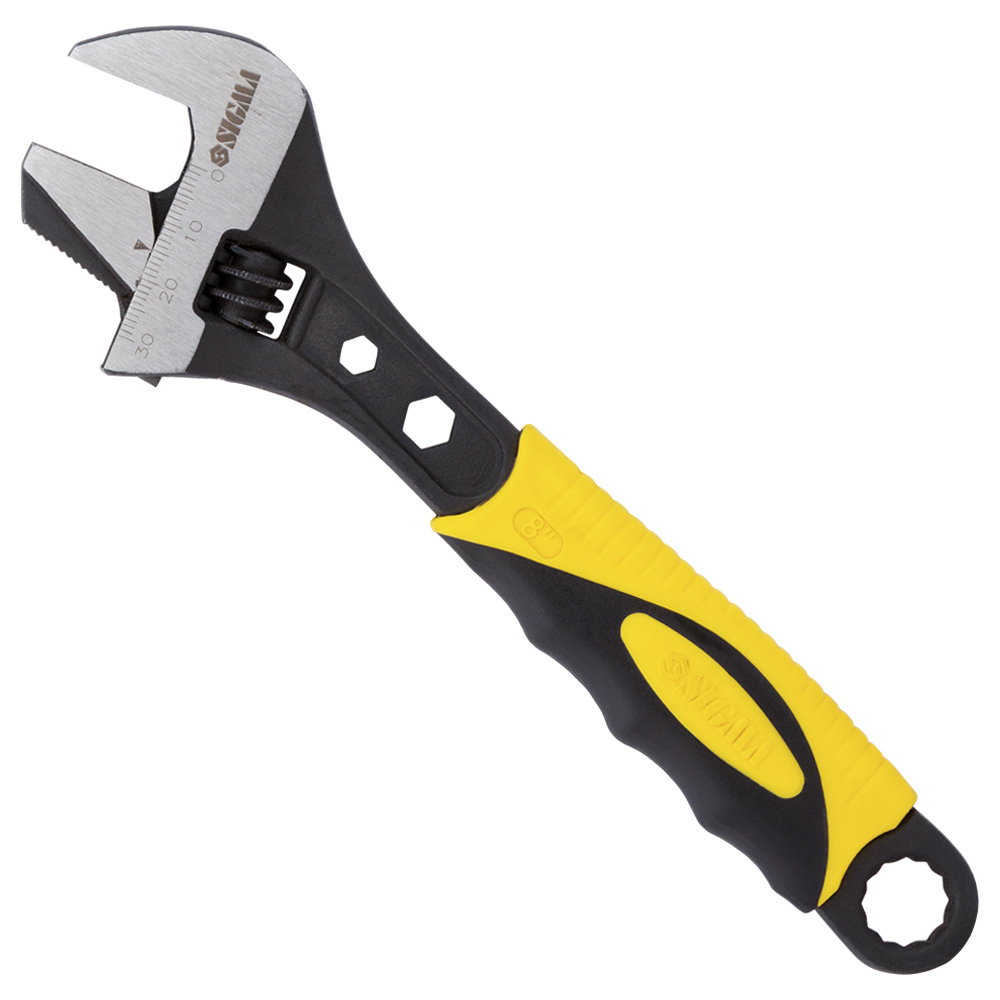 Ключ розвідний Sigma Crv (TPR) з переставной губкою 200 мм 0-30 мм Ключ розвідний Sigma Crv (TPR) з переставной губкою 200 мм 0-30 мм