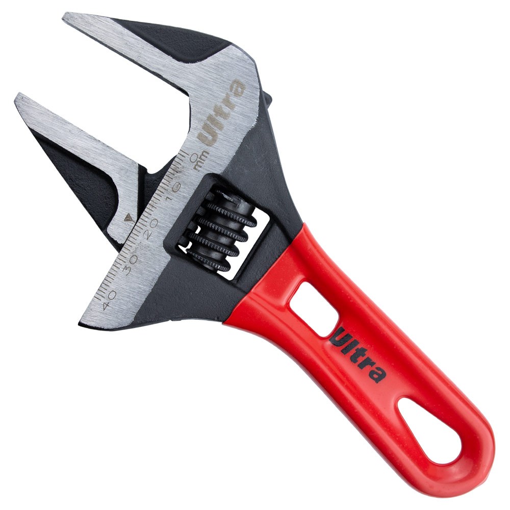 Ключ розвідний Ultra CrV з тонкими губами укорочений 155 мм, 0-41 мм Ключ розвідний Ultra CrV з тонкими губами укорочений 155 мм, 0-41 мм