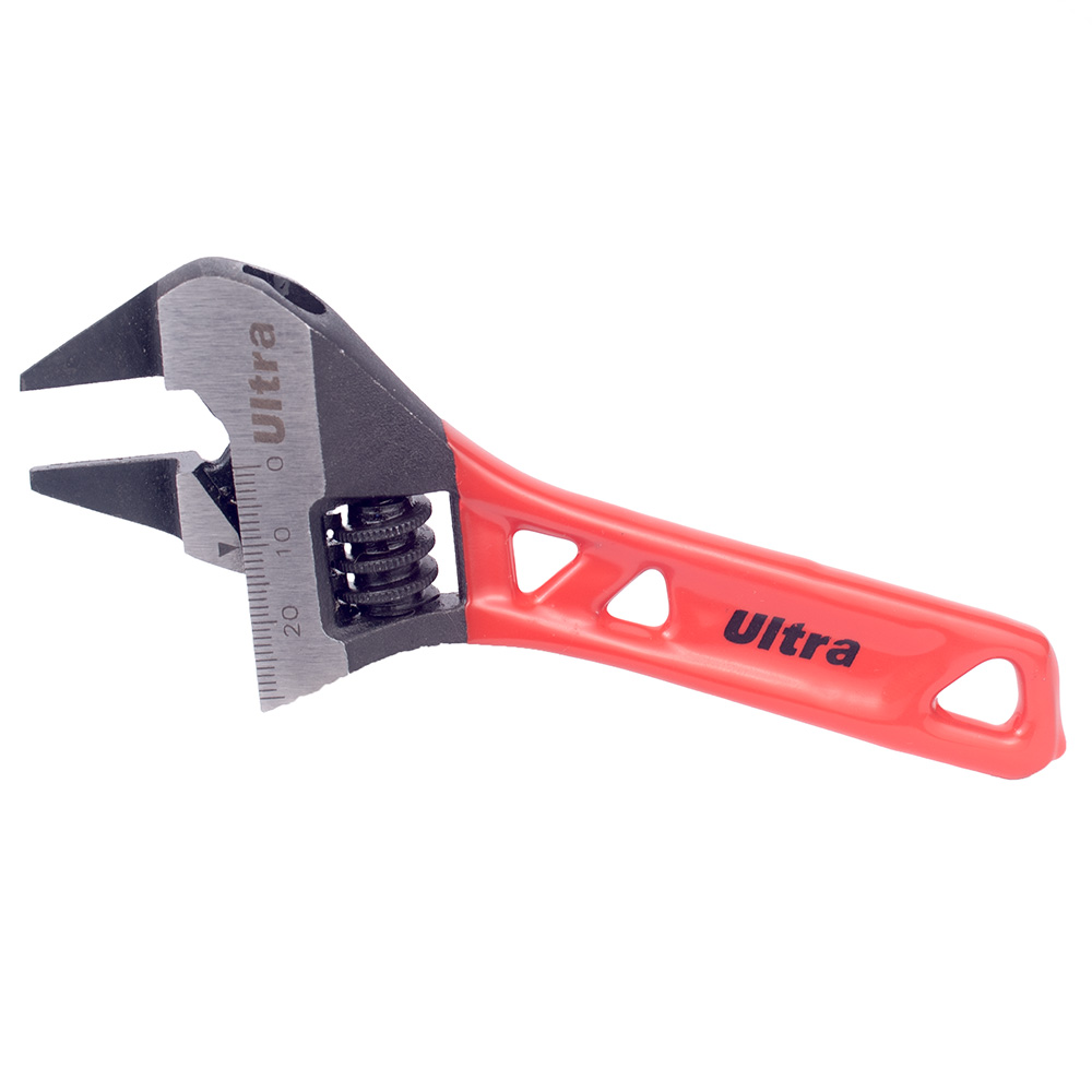 Ключ розвідний Ultra CrV з ультратонкими губками укорочений 140 мм, 0-34 мм Ключ розвідний Ultra CrV з ультратонкими губками укорочений 140 мм, 0-34 мм