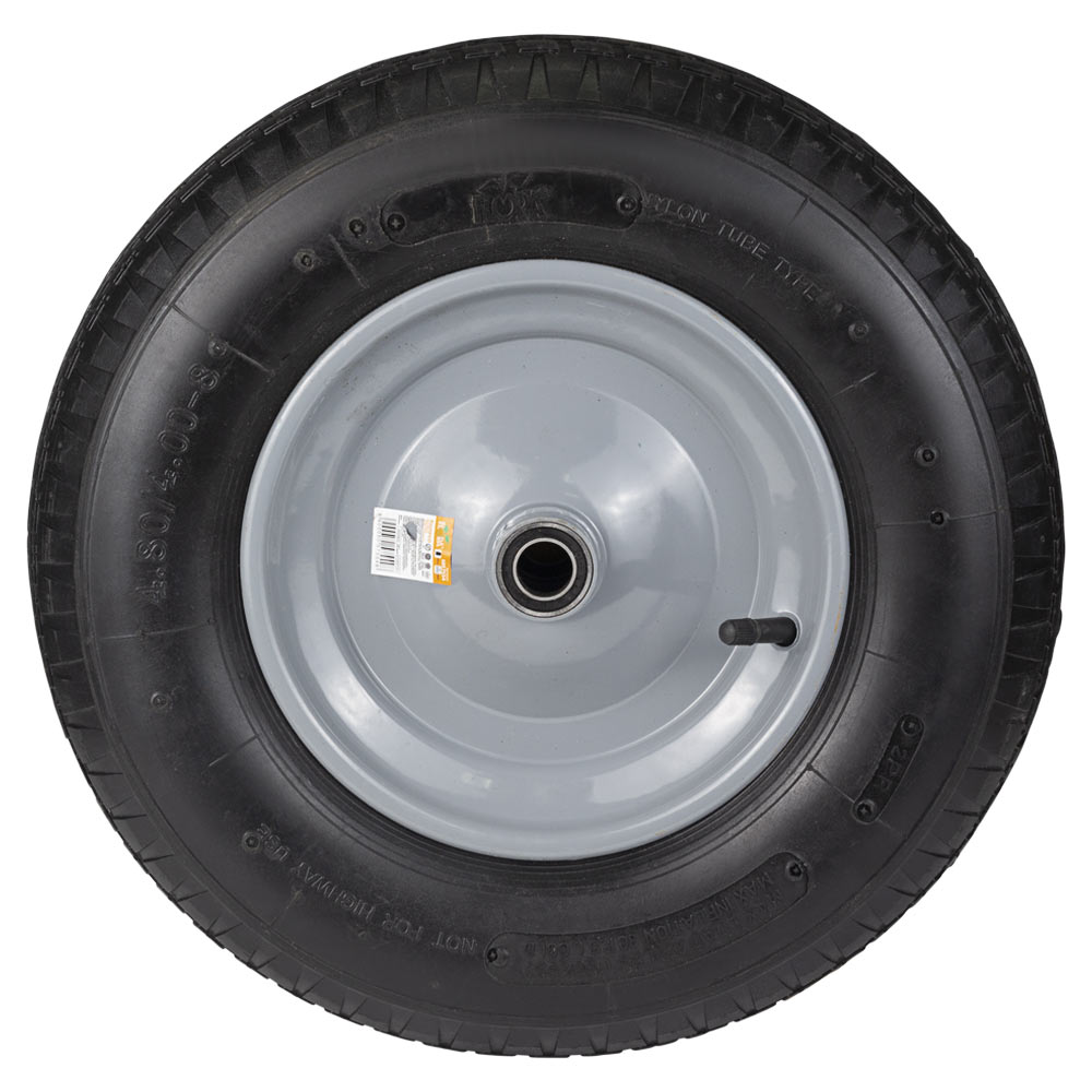 Колесо для тачки Flora пневматичне 15" (4.00-8) 380 x 92 мм вісь Ø16 мм довжина 103 мм Колесо для тачки Flora пневматичне 15" (4.00-8) 380 x 92 мм вісь Ø16 мм довжина 103 мм