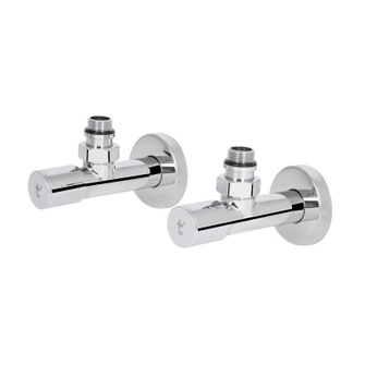 Комплект кранов Thermo Alliance Standart 1/2" НР для полотенцесушителя угловой (SF395W15)