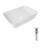 Комплект Qtap Virgo N: Раковина накладная 560 x 380 x 130 мм, White, прямоугольная + Донный клапан Pop-up PU02