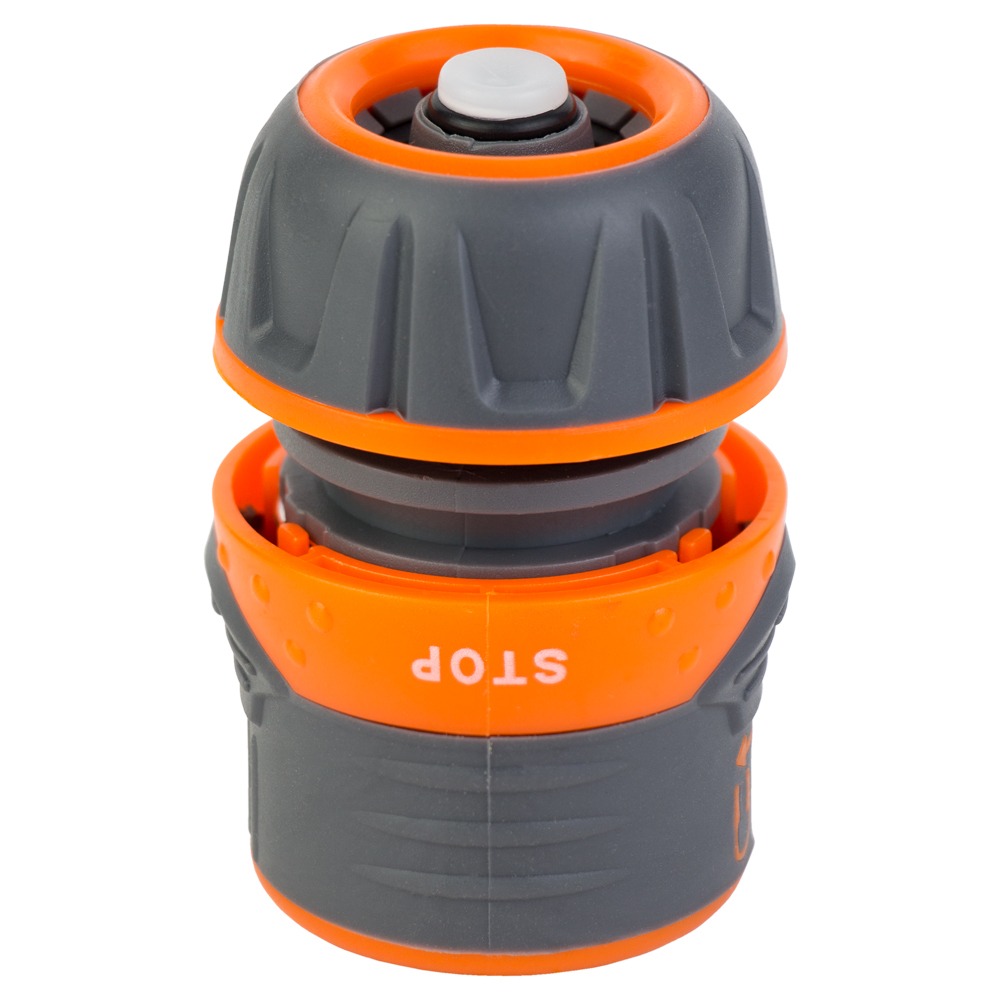 Конектор Flora 1/2" швидкознімний для шланга 1/2" аквастоп з замком (ABS + TPR) Конектор Flora 1/2" швидкознімний для шланга 1/2" аквастоп з замком (ABS + TPR)