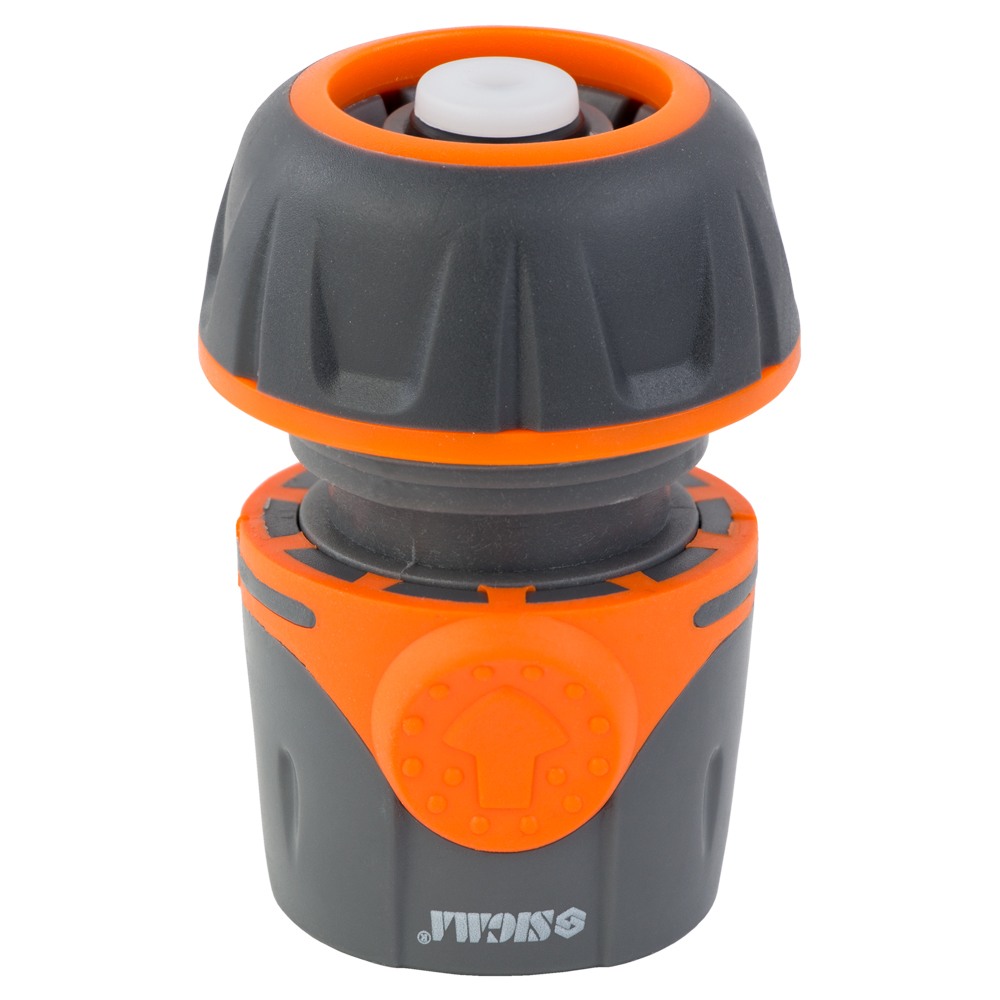 Конектор Flora 1/2" швидкознімний для шланга 3/4" аквастоп (ABS + TPR) Конектор Flora 1/2" швидкознімний для шланга 3/4" аквастоп (ABS + TPR)