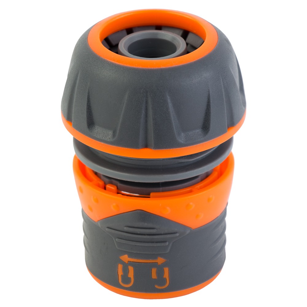 Конектор Flora 1/2" швидкознімний для шланга 3/4" з замком (ABS + TPR)