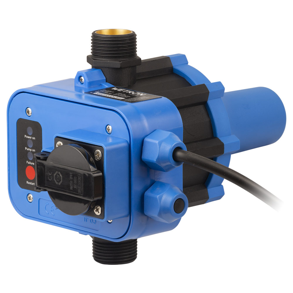 Контроллер давления электронный Wetron 1.1кВт Ø1" + розетка DSK-8.2