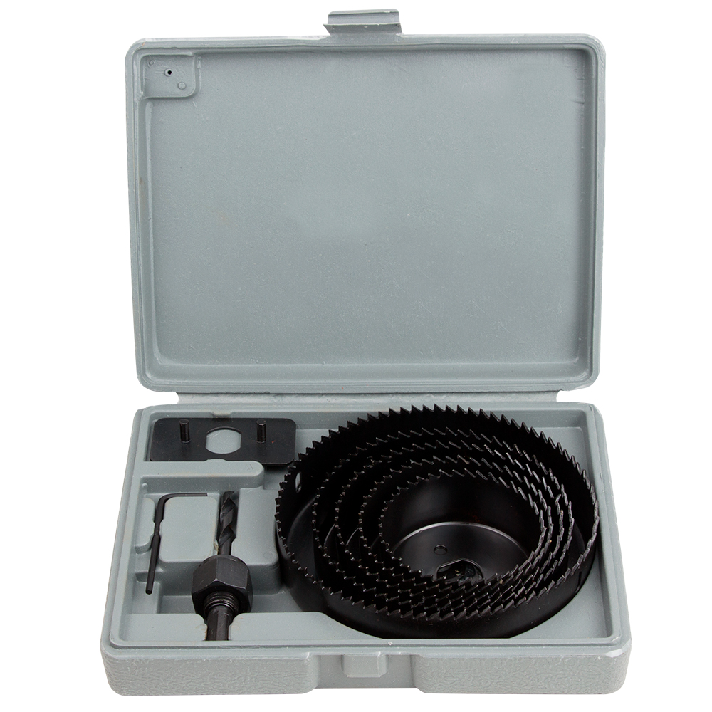 Коронки Sigma по дереву набірні Ø64, 76, 89, 102, 127 мм (кейс) Коронки Sigma по дереву набірні Ø64, 76, 89, 102, 127 мм (кейс)