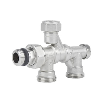 Кран радиаторный комбинированный Icma 1/2" х 3/4",нижнее подключение (№877)