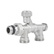 Кран радиаторный комбинированный Icma 1/2" х 3/4",нижнее подключение (№877)