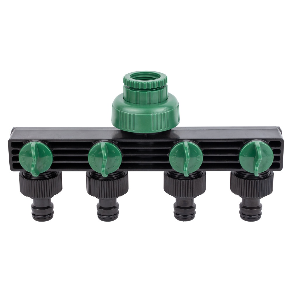 Кран розподільний Grad з адаптерами 1/2" 4-е виходу в/р 1/2" х 3/4" (ABS)
