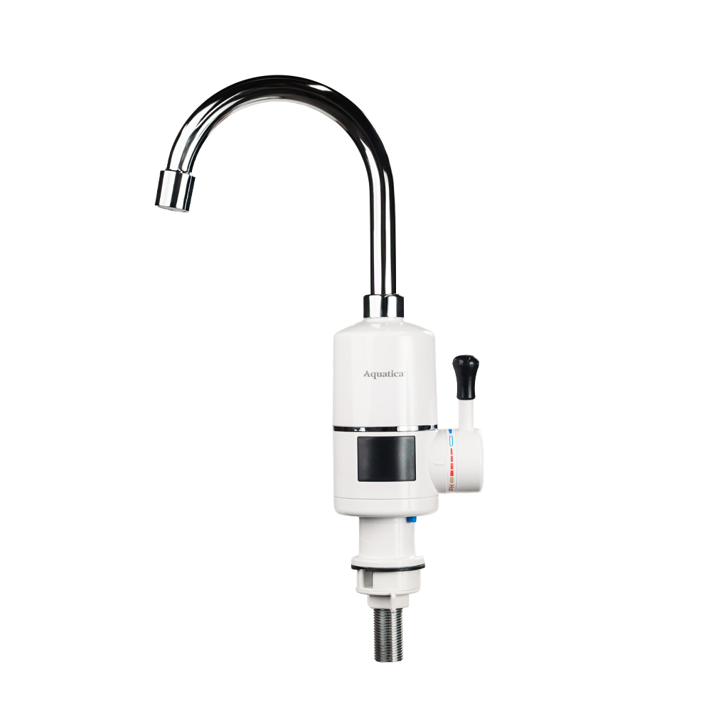 Кран-водонагрівач проточний для кухні Aquatica s96 3.3кВт вилив вухо на гайці з дисплеєм і термостатом Кран-водонагрівач проточний для кухні Aquatica s96 3.3кВт вилив вухо на гайці з дисплеєм і термостатом