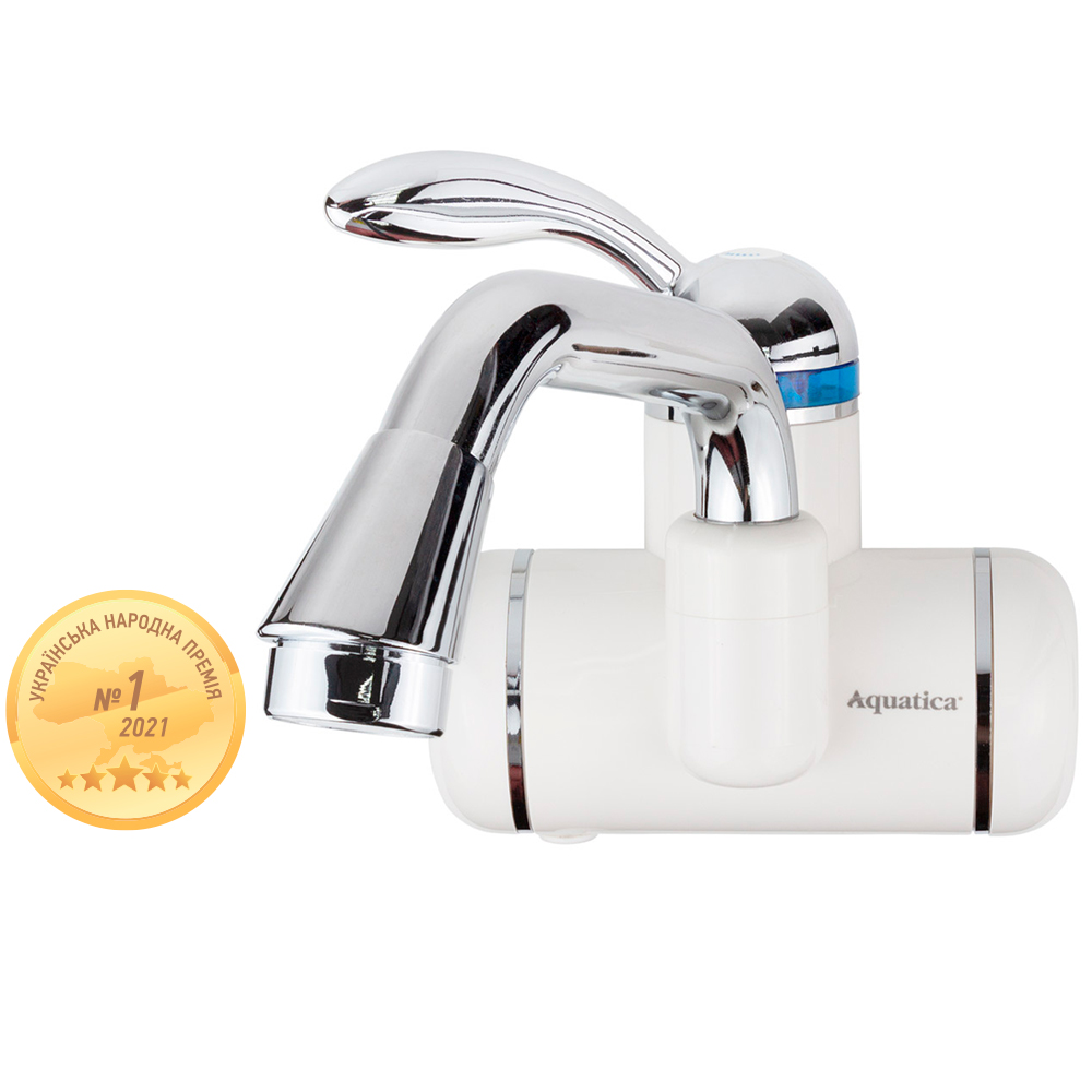 Кран-водонагрівач проточний для раковини Aquatica LZ 3.0кВт 0.4-5бар гусак вигнутий довгий настінний Кран-водонагрівач проточний для раковини Aquatica LZ 3.0кВт 0.4-5бар гусак вигнутий довгий настінний