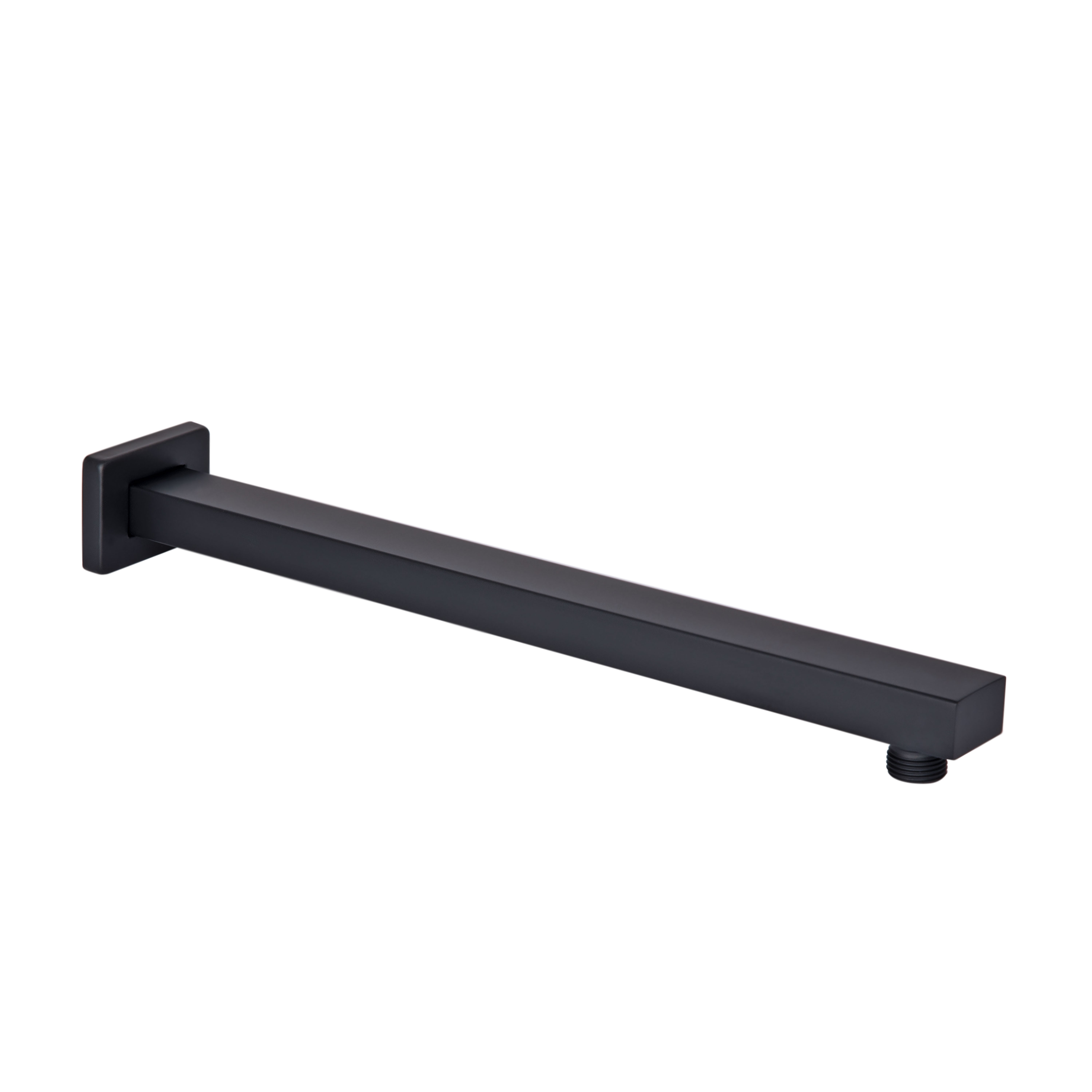 Кронштейн для верхнього душу Qtap Trubice 400 мм прямокутний Black Matt (QTTRU120BLM45929)