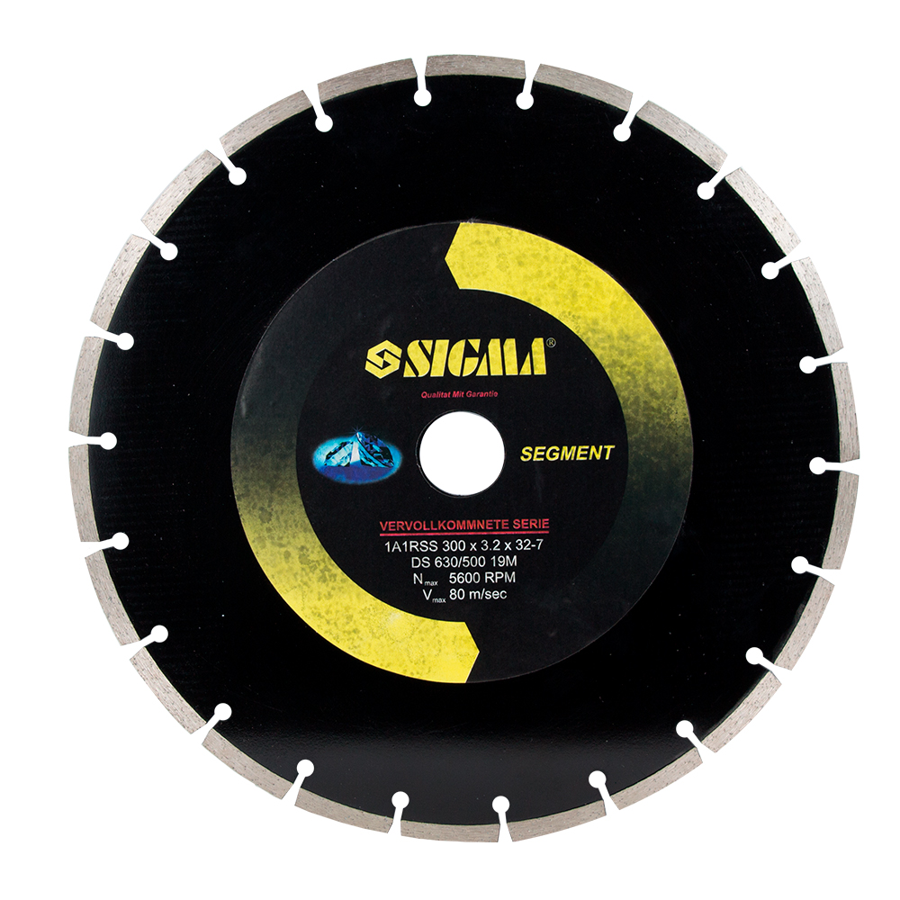 Круг алмазний Sigma HQ сегментний Ø300 x 32мм, 5600об/хв Круг алмазний Sigma HQ сегментний Ø300 x 32мм, 5600об/хв