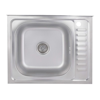Кухонная мойка Brinex 6050-L 0,6 мм Satin (BRIN6050LSAT06)