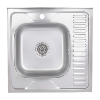 Кухонная мойка Brinex 6060-L 0,6 мм Satin (BRIN6060LSAT06)
