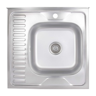 Кухонная мойка Brinex 6060-R 0,6 мм Satin (BRIN6060RSAT06)