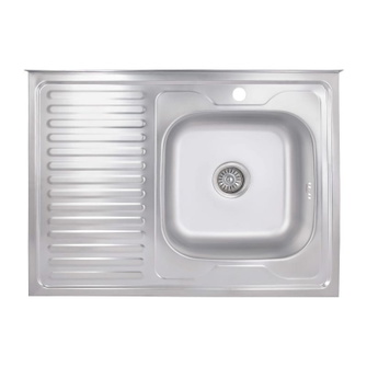 Кухонная мойка Brinex 6080-R 0,6 мм Satin (BRIN6080RSAT06)