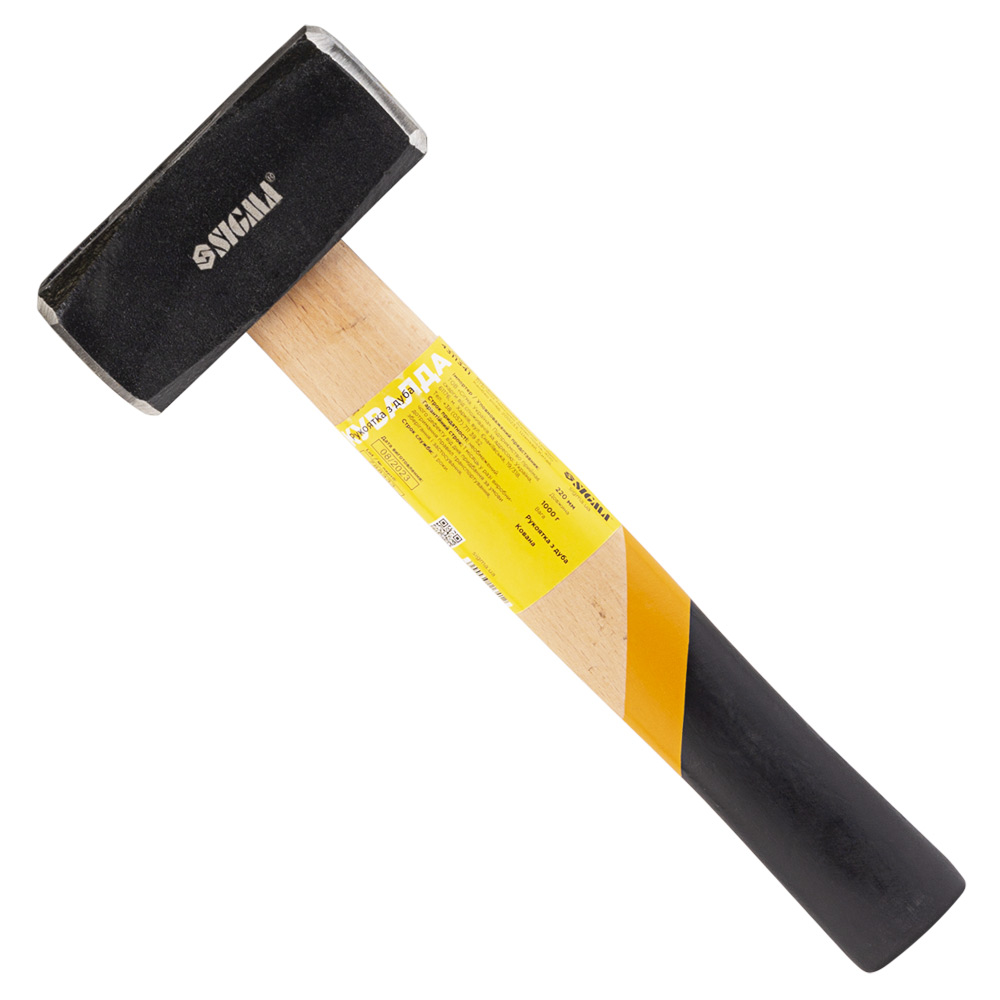 Кувалда Sigma 1000 г дерев'яна рукоятка (дуб) Кувалда Sigma 1000 г дерев'яна рукоятка (дуб)