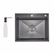 Мойка для кухни интегрированная Lidz Handmade H6050HB Decor Black PVD Honeycomb 2,5/0,5 мм (LDH6050BDECPVD48371)