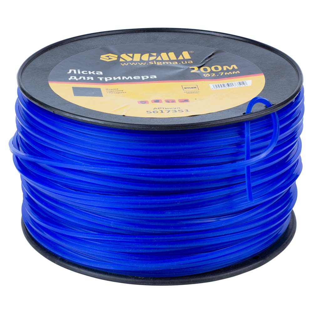 Ліска Sigma для тримера квадрат Ø2.7 мм 200 м котушка