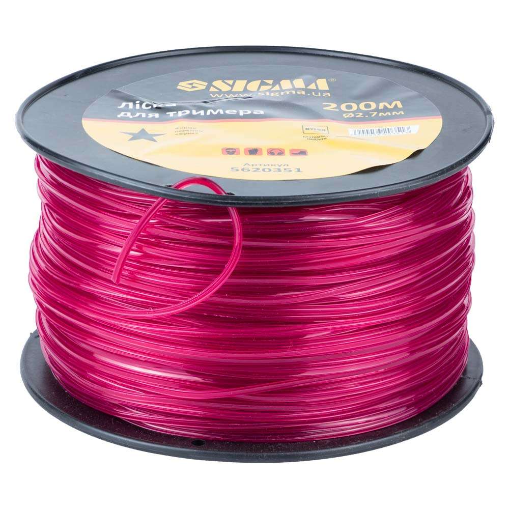 Ліска Sigma для тримера зірка Ø2.7 мм 200 м котушка Ліска Sigma для тримера зірка Ø2.7 мм 200 м котушка