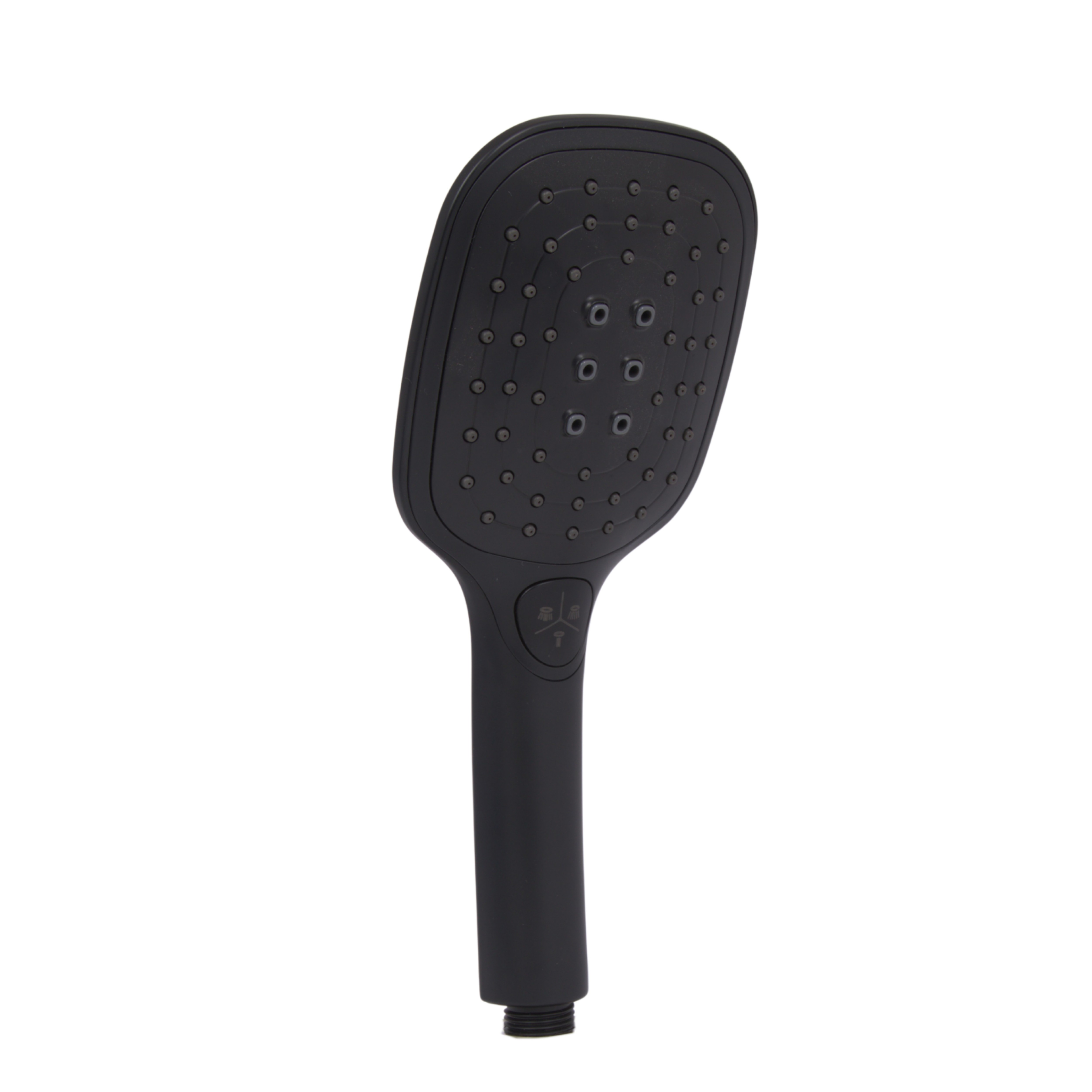 Лейка для ручного душа для смесителей и душевых систем Lidz Kubis Black (255 х 106 х 42) (LDKUB2551064249511)
