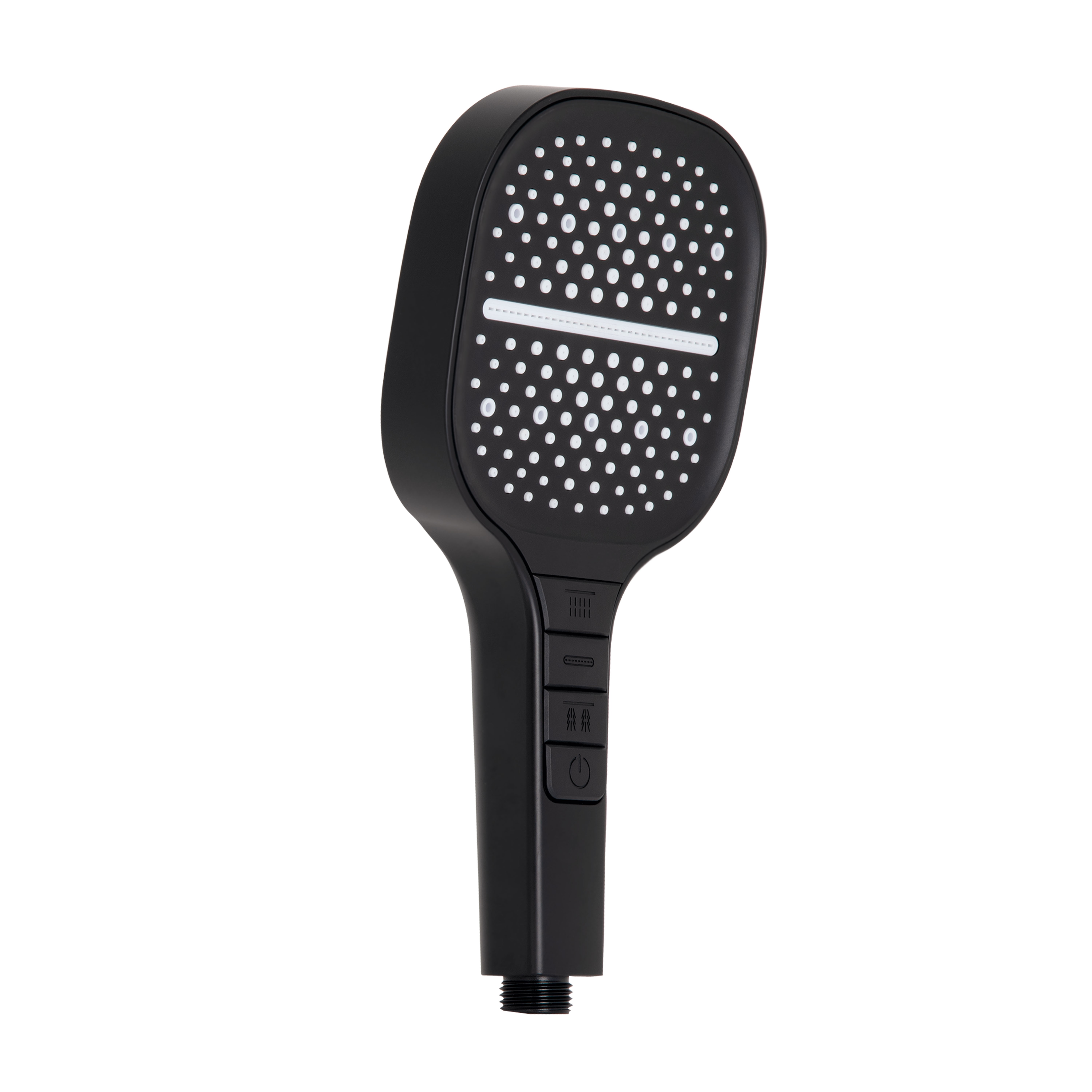 Лійка для ручного душу Qtap Rucni 130x130 мм Black Matt (QTRUC125BLM45957)