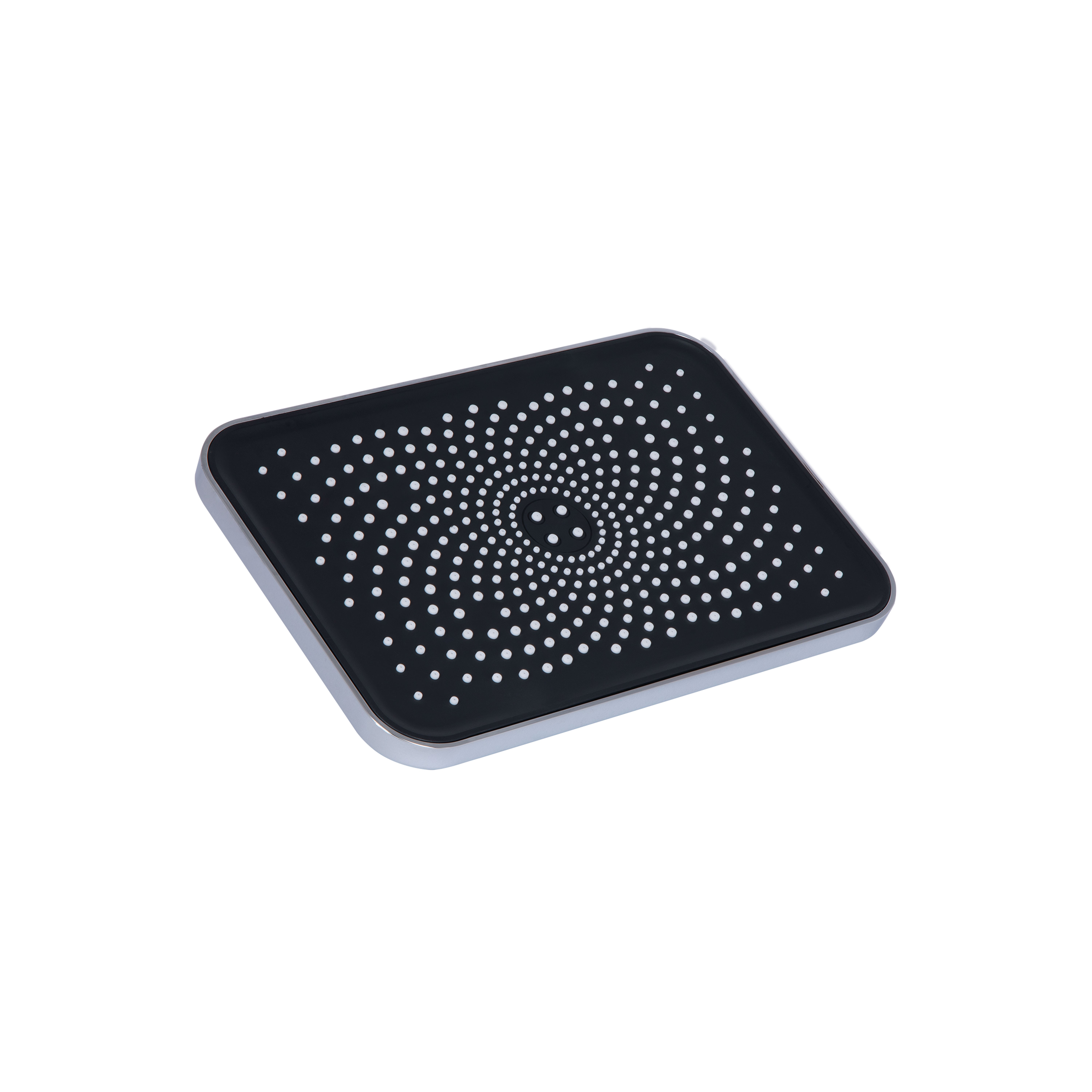 Лійка для верхнього душу Qtap Hlavova 260x180 мм прямокутна Chrome/Black (QTHLA107CRM45784)