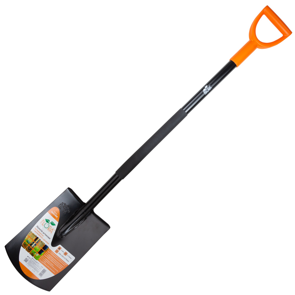 Лопата Flora штикова прямокутна з металевою ручкою 290 х 195 х 1170 мм 2.0 кг Лопата Flora штикова прямокутна з металевою ручкою 290 х 195 х 1170 мм 2.0 кг