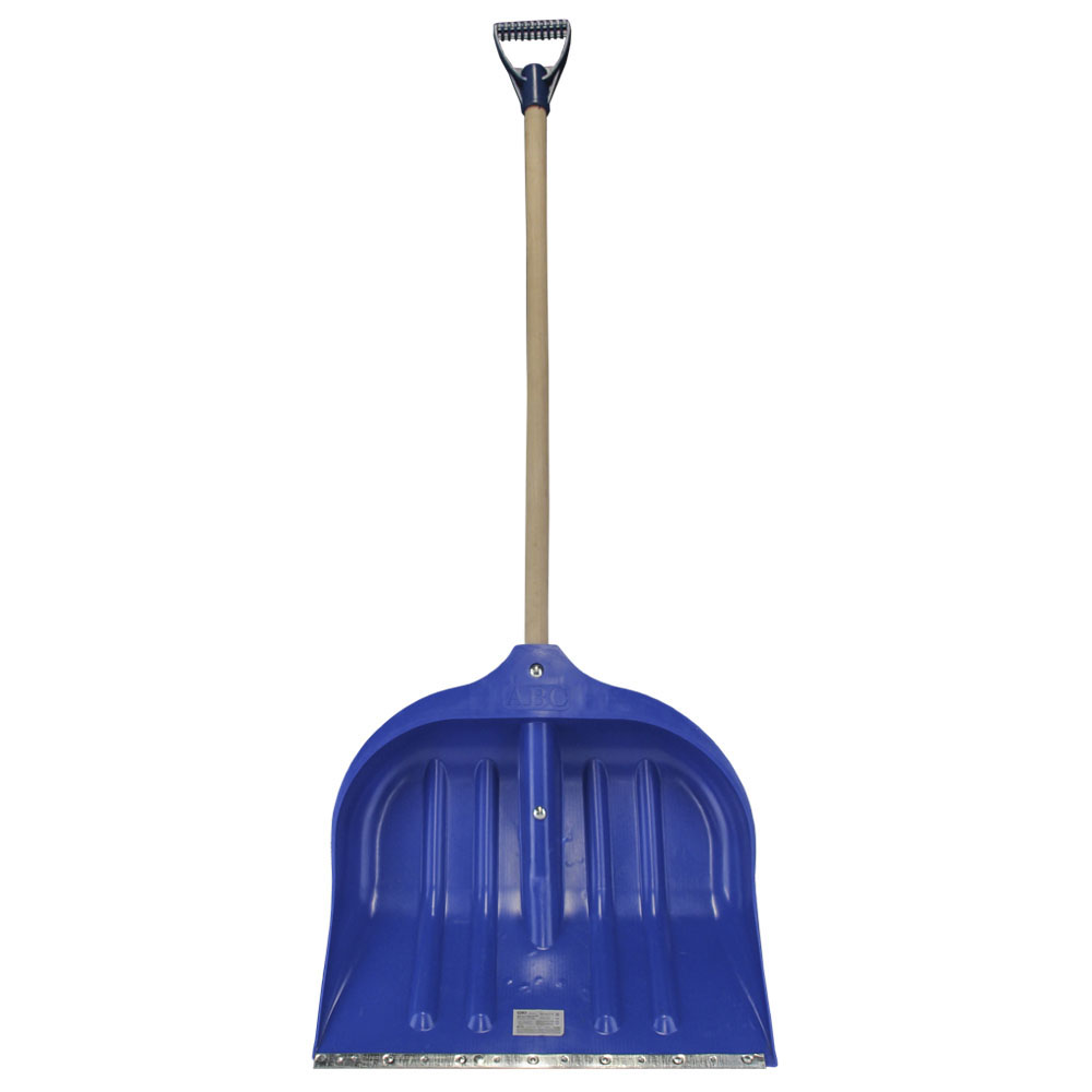 Лопата Grad для снігу/зерна пластикова з оцинкованою планкою Strong 490 х 495 мм з дерев'яним держаком (кольорова) Лопата Grad для снігу/зерна пластикова з оцинкованою планкою Strong 490 х 495 мм з дерев'яним держаком (кольорова)