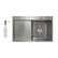 Мойка для кухни интегрированная Lidz Handmade H7849L крыло слева Brushed Steel 3,0/1,0 мм (LDH7849BRUL45592)