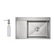 Мойка для кухни интегрированная Lidz Handmade Max 500 H7849L Brushed Steel, 3,0/1,0 мм, крыло слева, увеличенная чаша (LDH7849LBRU49463)