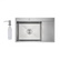 Мойка для кухни интегрированная Lidz Handmade Max 500 H7849R Brushed Steel, 3,0/1,0 мм, крыло справа, увеличенная чаша (LDH7849RBRU49464)